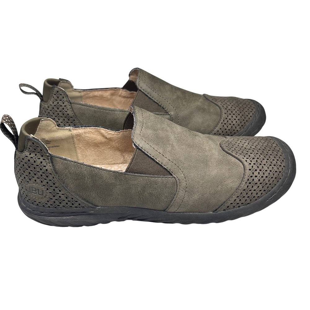 JBU Jambu Lena Slip On Shoes Olive‎ Green Taupe Laser Cut Comfort Gorpcore 9M